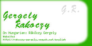 gergely rakoczy business card